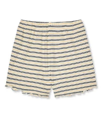 Mads Nørgaard - Stripe Prixa Shorts - Vanilla Ice/Sky Captain